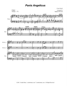 Panis angelicus: For two treble instruments and piano (with accompaniment track) by César Franck