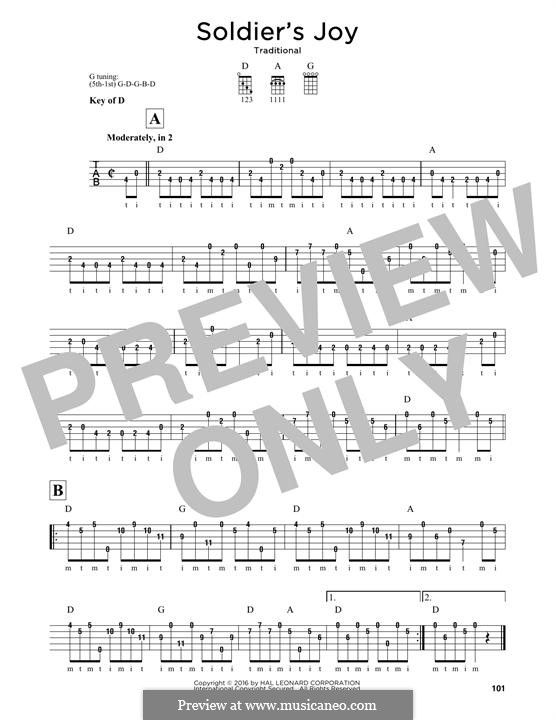 Soldier's Joy: For banjo by folklore