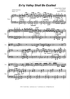 Nr.3 Alle Tale macht hoch und erhaben: Für Viola und Klavier by Georg Friedrich Händel