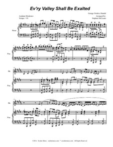 Nr.3 Alle Tale macht hoch und erhaben: For french horn and piano (with accompaniment track) by Georg Friedrich Händel
