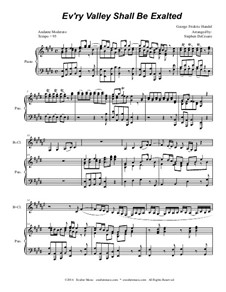 Nr.3 Alle Tale macht hoch und erhaben: For Bb-clarinet and piano (with accompaniment track) by Georg Friedrich Händel