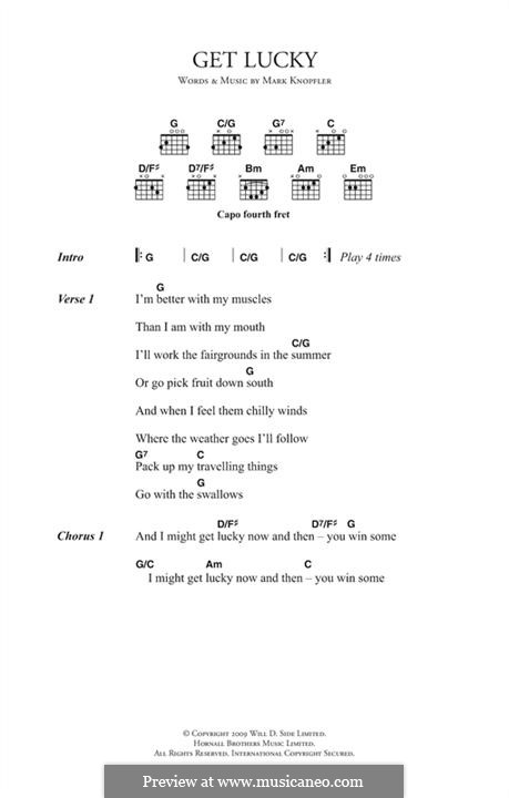 Get Lucky: Text und Akkorde by Mark Knopfler