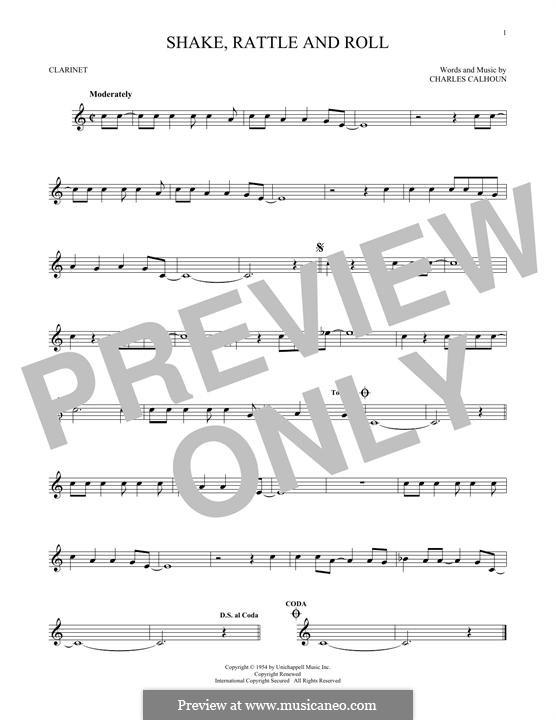 Shake, Rattle and Roll (Bill Haley & His Comets): Für Klarinette by Charles Calhoun
