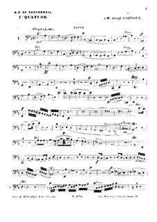 Streichquartett Nr.1 in D-Dur: Cellostimme by Auguste-Emmanuel Vaucorbeil