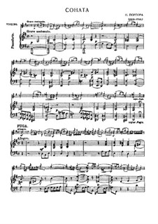 Sonate für Violine und Basso Continuo in G-Dur: Bearbeitung für Violine und Klavier by Nicola Porpora