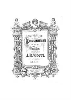 Drei Konzertduos, Op.29: Für zwei Violinen – Stimmen by Giovanni Battista Viotti