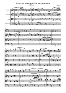 Фантазия для струнных инструментов в 4 частях, Op.13 No.15: Фантазия для струнных инструментов в 4 частях by Bohan Vladimir