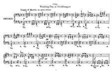 Lyrische Stücke, Op.65: Nr.6 Hochzeitstag auf Troldhaugen, für Klavier, vierhändig by Edvard Grieg