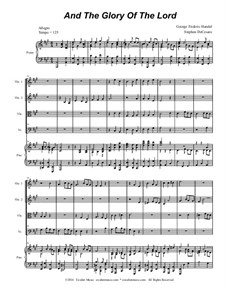 Nr.4 Denn die Herrlichkeit Gottes des Herrn: For string quartet (with accompaniment track) by Georg Friedrich Händel