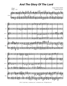 Nr.4 Denn die Herrlichkeit Gottes des Herrn: For woodwind quartet (with accompaniment track) by Georg Friedrich Händel