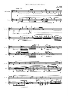 Obtuser air for Guitar and Bass clarinet, MVWV 1069: Obtuser air for Guitar and Bass clarinet by Maurice Verheul
