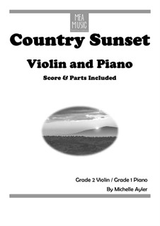 Country Sunset (Beginner Piano Accompaniment): Country Sunset (Beginner Piano Accompaniment) by MEA Music
