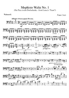 Zwei Episoden aus Lenaus Faust, S.110: Nr.2 Der Tanz in der Dorfschenke – Cellostimme by Franz Liszt