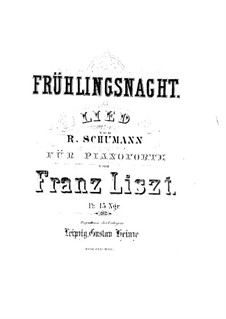 Nr.12 Frühlingsnacht: Für Klavier by Robert Schumann