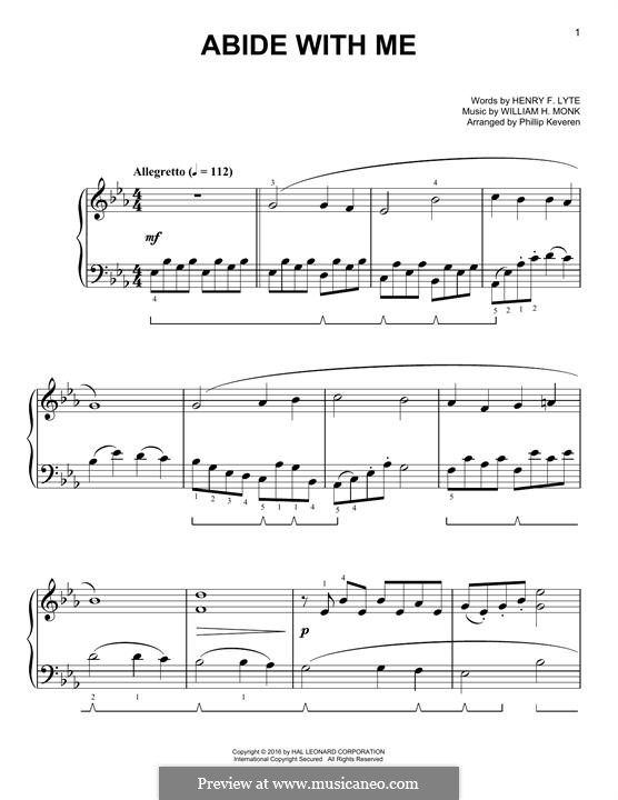 Abide with Me: Für Klavier by William Henry Monk