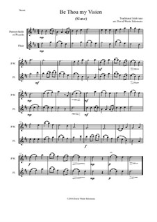 6 simple duets based on hymns: Be Thou my vision (Slane), for penny whistle (or piccolo) and flute by folklore, Charles Hutchinson Gabriel, Phoebe Palmer Knapp, John Bacchus Dykes, Eugene Bartlett