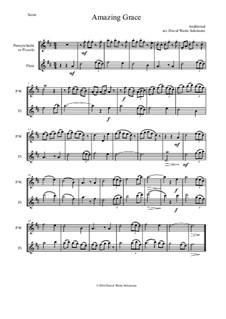 6 simple duets based on hymns: Complete set, for penny whistle (or piccolo) and flute by folklore, Charles Hutchinson Gabriel, Phoebe Palmer Knapp, John Bacchus Dykes, Eugene Bartlett