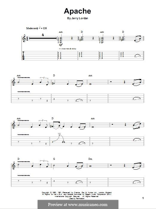 Vocal-instrumental version: Für Gitarre mit Tabulatur by Jerry Lordan