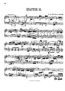 Streichquartett Nr.16 in F-Dur, Op.135: Version für Klavier by Ludwig van Beethoven