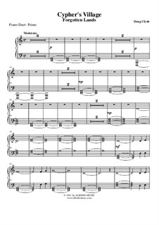 Forgotten Lands: Cypher's Village (Piano Duet), AMSM106 by Doug Clyde