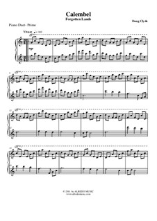 Forgotten Lands: Calembel (Piano Duet), AMSM107 by Doug Clyde