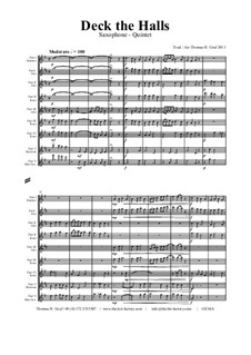 Chamber version: For saxophone quintet by folklore