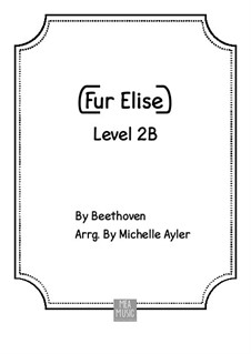 Für Elise, für Klavier, WoO 59: For beginner piano by Ludwig van Beethoven