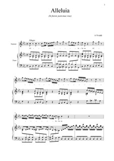 Alleluia (In furore justicinae irae), RV 626: For soprano and piano by Antonio Vivaldi