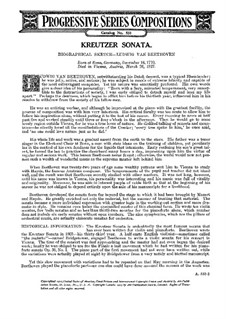 Sonate für Violine und Klavier Nr.9 'Kreutzer', Op.47: Version für Klavier von L. Godowsky by Ludwig van Beethoven