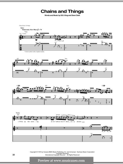 Chains and Things: Für Gitarre mit Tabulatur by Dave Clark