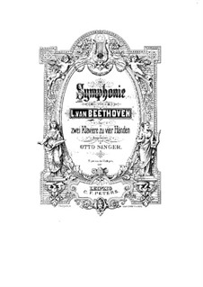 Vollständiger Satz: Version für zwei Klaviere, vierhändig by Ludwig van Beethoven