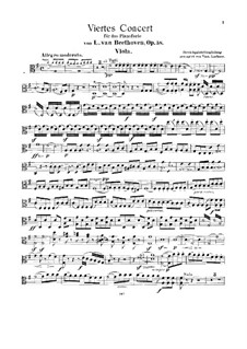 Vollständiger Konzert: Version für Streichquintett – Bratschenstimme by Ludwig van Beethoven