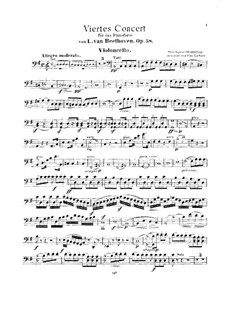 Vollständiger Konzert: Version für Streichquintett – Cellostimme by Ludwig van Beethoven
