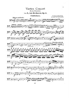 Vollständiger Konzert: Version für Streichquintett – Kontrabassstimme by Ludwig van Beethoven