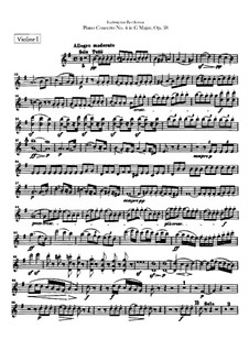 Vollständiger Konzert: Violinstimmen I by Ludwig van Beethoven