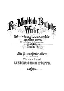 Lieder ohne Worte: Für Klavier by Felix Mendelssohn-Bartholdy
