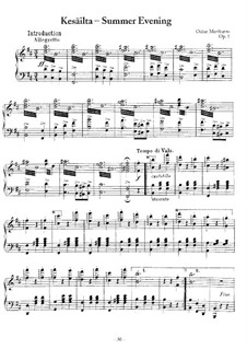 Sommerabend-Walzer, Op.1: Für Klavier by Oskar Merikanto