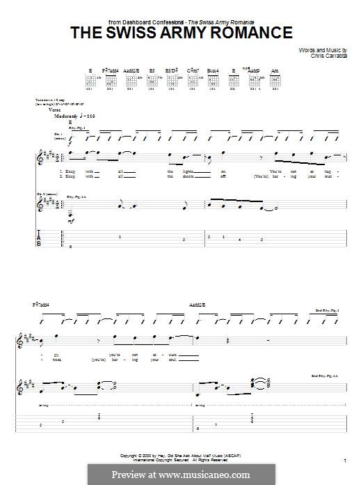 The Swiss Army Romance (Dashboard Confessional) von C. Carrabba auf