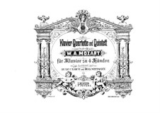 Quartett für Klavier und Streicher Nr.2 in Es-Dur, K.493: Bearbeitung für Klavier, vierhändig by Wolfgang Amadeus Mozart