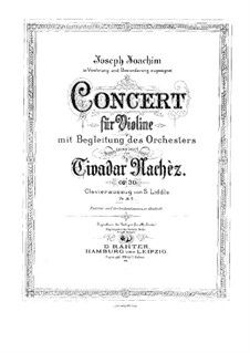 Violinkonzert Nr.1 in e-Moll, Op.30: Version für Violine und Klavier by Tivadar Nachéz