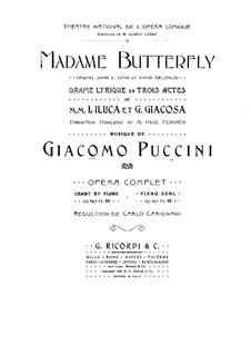 Complete set: Klavierauszug by Giacomo Puccini