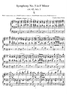 Sinfonie für Orgel Nr.5, Op.42: Für einen Interpreten by Charles-Marie Widor