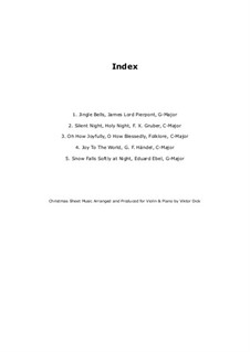 5 Weihnachtsklassiker: Für Geige und Klavier by Georg Friedrich Händel, folklore, Franz Xaver Gruber, James Lord Pierpont, Eduard Ebel