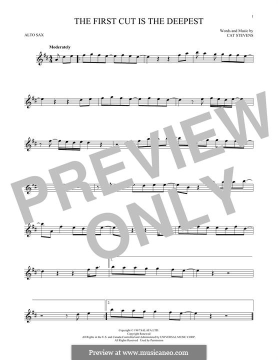 The First Cut Is the Deepest: Für Altsaxophon by Cat Stevens