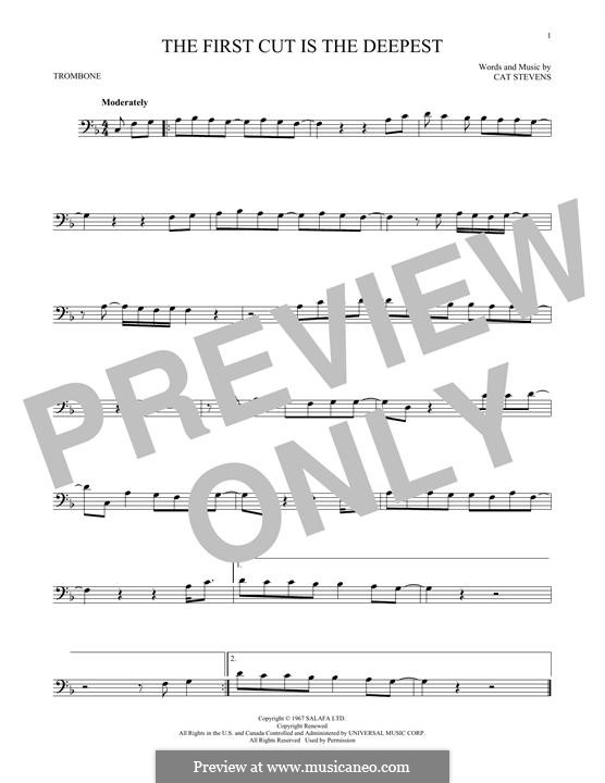 The First Cut Is the Deepest: For trombone by Cat Stevens