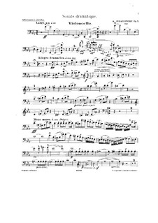 Sonate dramatique für Cello und Klavier, Op.3: Cellostimme by Alexander Jurasowski