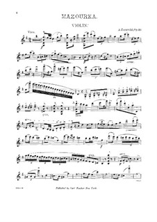 Mazurka in G-Dur, Op.26: Für Violine und Klavier – Violinstimme by Aleksander Zarzycki