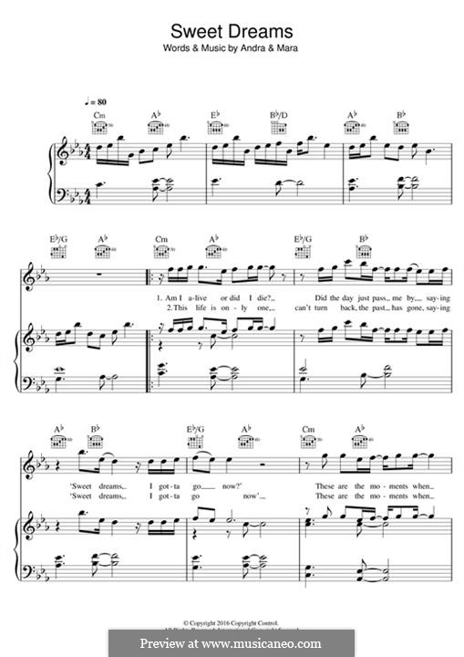 Sweet Dreams Von Andra Mara Noten Auf Musicaneo musicaneo