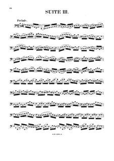 Suite für Cello Nr.3 in C-Dur, BWV 1009: Für einen Interpreten by Johann Sebastian Bach
