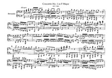 Brandenburgisches Konzert Nr.1 in F-Dur, BWV 1046: Bearbeitung für Klavier, vierhändig – Stimmen by Johann Sebastian Bach